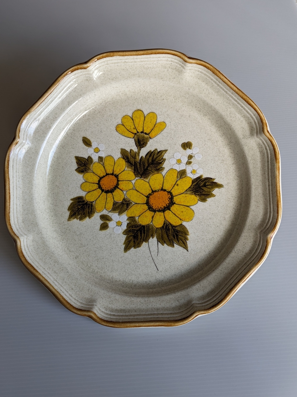 Mikasa Sunny Side Dinner Plates Set of 2 EUC 10.75" YELLOW FLOWERS
